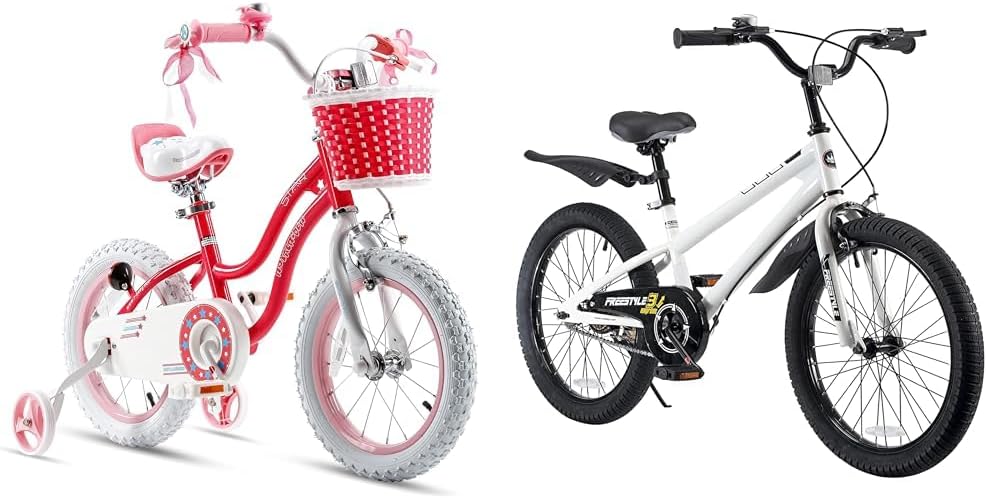 Royalbaby Girls Bike 12" Wheel with Basket Training Wheels & Boys BMX Bike 20" Wheel Dual Hand Brakes Kids Ages 6-10
