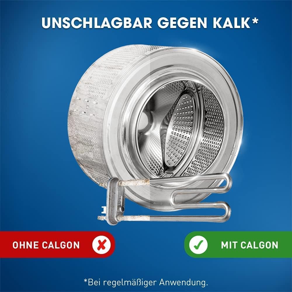 Calgon 3-in-1 Power Gel – Waschmachinen-Entkalker gegen Geruch, Kalk und Schmutz – Schützender Wasserenthärter für die Waschmaschine – 4 x 3,75L