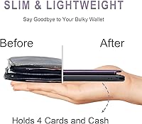 Vista 4 de Vinich Funda tipo cartera compatible con iPhone 13 y tarjetero con bloqueo RFID para mujeres y hombres, cierre magnético duradero, a prueba