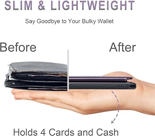 Miniatura 4 de Vinich Funda tipo cartera compatible con iPhone 13 y tarjetero con bloqueo RFID para mujeres y hombres, cierre magnético duradero, a prueba de