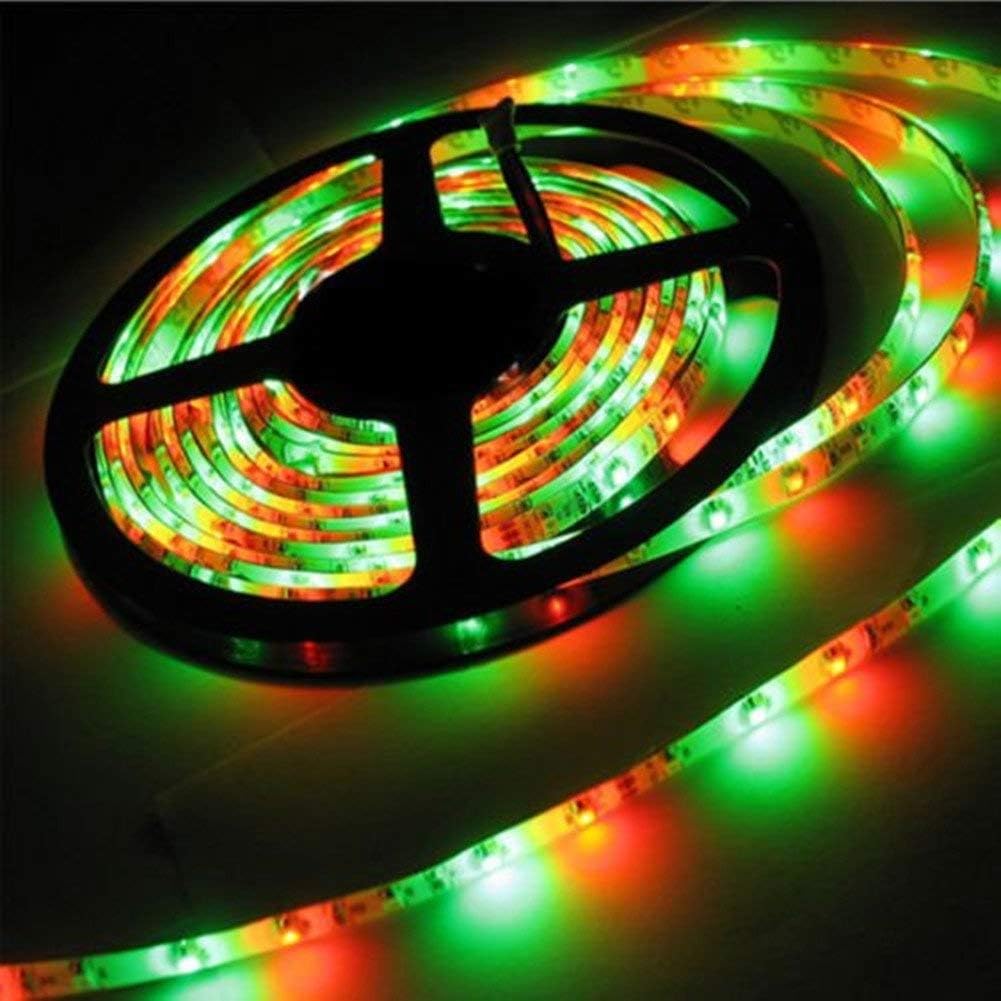 Joyday LED Strip Lights, Color Changing Rope Lights, Waterproof 16.4ft 3528 RGB 300 LED Flexible Light Strip Kit with 44-Keys IR Remote Controller & Power Supply Ribbon DIY