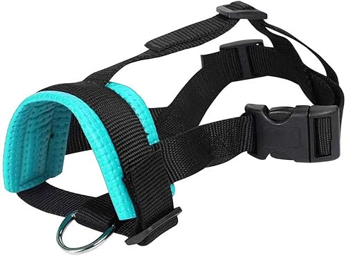 Vista 29 de Bozal de nailon para perros pequeños, medianos, grandes para evitar que muerdan, ladren y mastiquen, lazo ajustable Negro