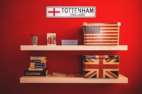 Miniatura 3 de Tottenham, England - England Flag Street Sign - Metal Novelty Sign, Personalized Sign, Man Cave Street Sign, England City Sign, Restaurant or Pub