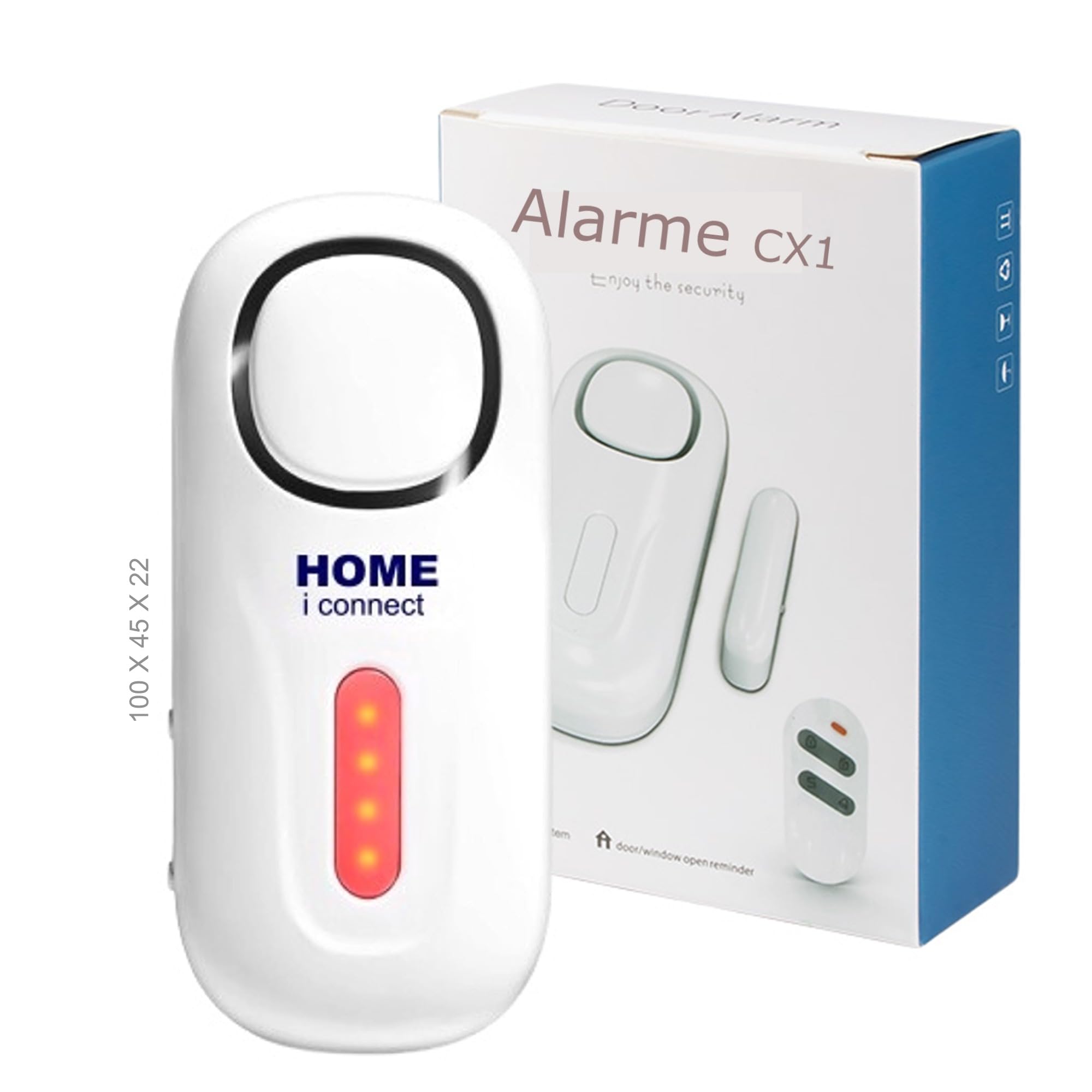 Nouveau - Alarme de Camping Car - 100% Autonome - Alimentation par Piles - Sirène Puissante avec 4 détecteurs d'ouverture et 1 Détecteur de Mouvement.