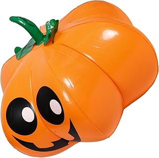 かぼちゃの飾り パーティー装飾 ちらつき インフレータブルコスチューム ハロウィンライト 怖い飾り お化け屋敷の小道具 塩ビ Orange
