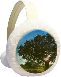 Protetor de orelhas de inverno com estampa florestal Green Science Nature Scenery