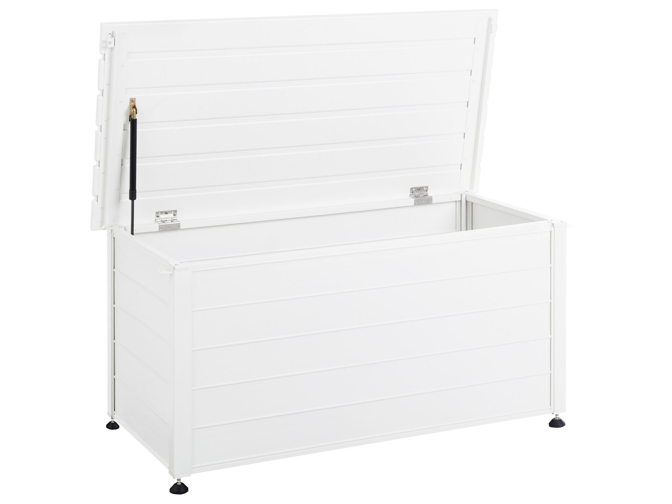 Arcón para exterior de aluminio mueble de almacenaje de jardín blanco 123 x 60 cm Campalto