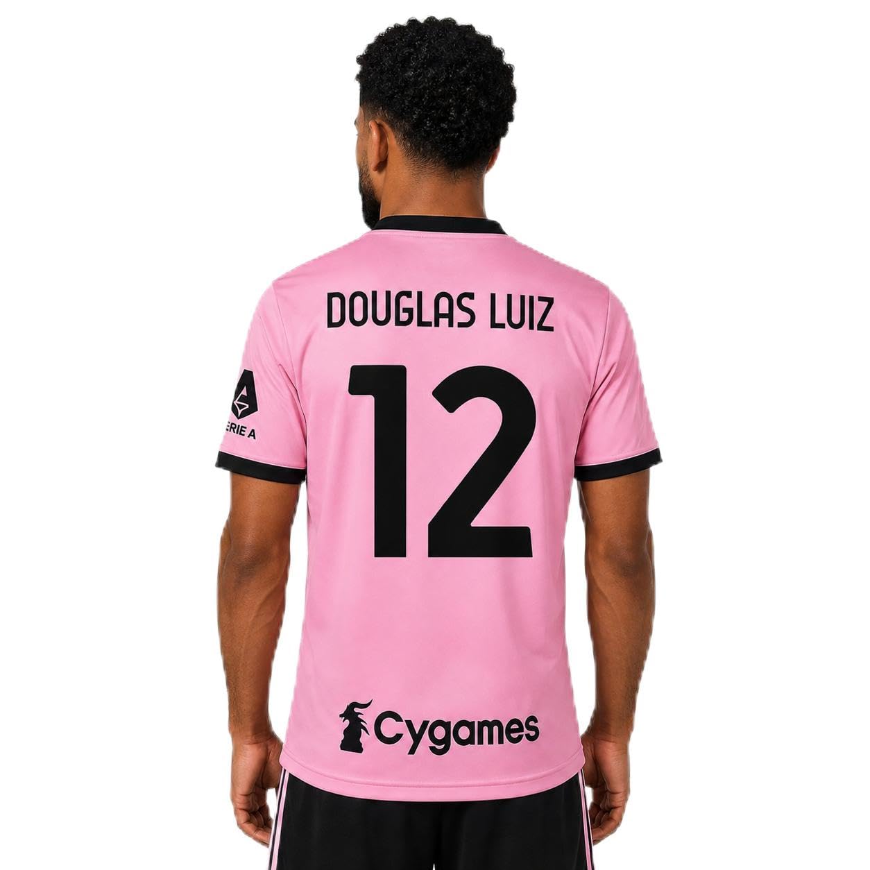 Maglia Rosa Douglas Luiz 12 Replica Ufficiale 2026-2027 Adulto e Bambino