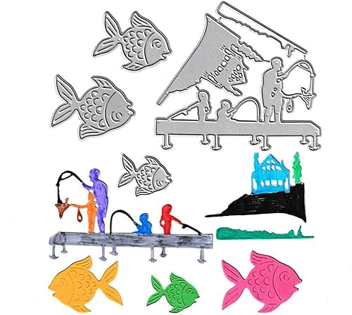 Miniatura 3 de Troqueles de corte de olas marinas, troqueladas de algas coralinas de metal, plantillas de plantillas para álbumes de recortes y manualidades, álbum