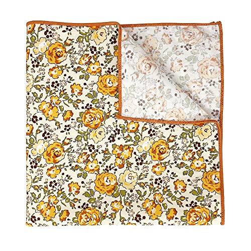 Image of Kebocis Men's Floral Pocket Square Handkerchief for Men