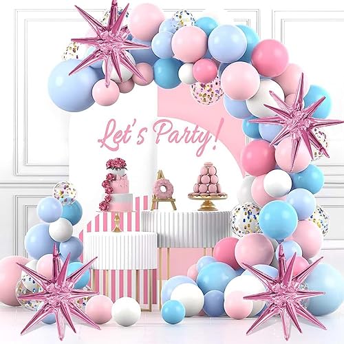 Miniatura 2 de Globos de Mylar de papel de aluminio con forma de estrella, decoraciones de fiesta, 6 unidades, globos de estrella de explosión con punta de cono