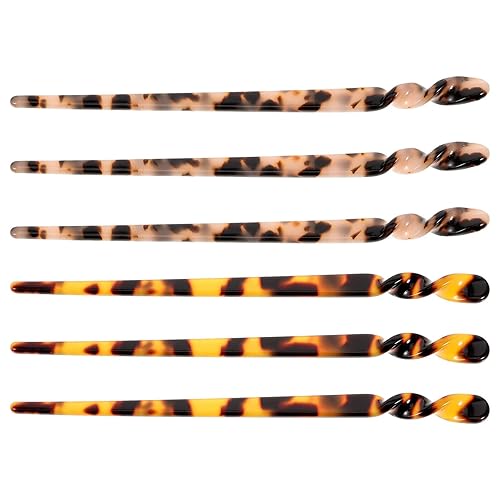 Juego de 6 piezas para mujeres, palillos para el cabello para moños, horquilla decorativa para el cabello, horquilla china para el cabello, tenedor,