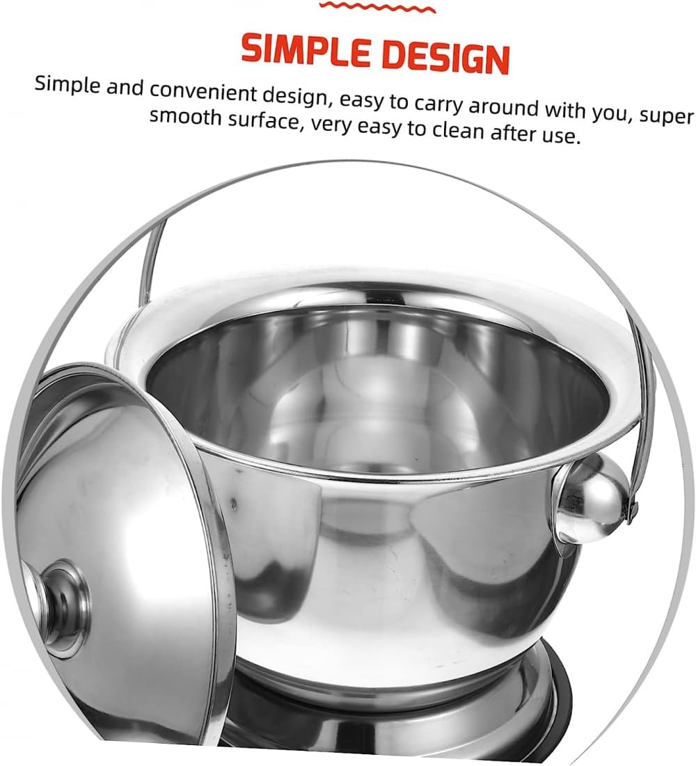 Stainless Steel Urine Bucket Portable Toilet Car Urinals for Men Urinals for Women Bedpans Pee Bottle Potty Urine Pot Night Pee Holder Covered Spittoon Bed Pan