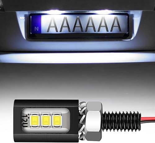 Miniatura 2 de Linkstyle 4 luces LED de 12 V para matrícula, lámparas de perno de tornillo de etiqueta de matrícula, luces LED superbrillantes para motocicleta,