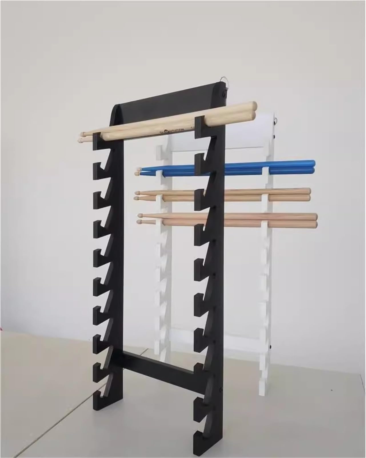 Drumstick Halter Wandhalterung, Holz Drum Stick Display für 10 Paar Drumsticks, Drumstick Collection Zubehör, Zauberstab Ständer Wand, Geschenke für Schlagzeuger