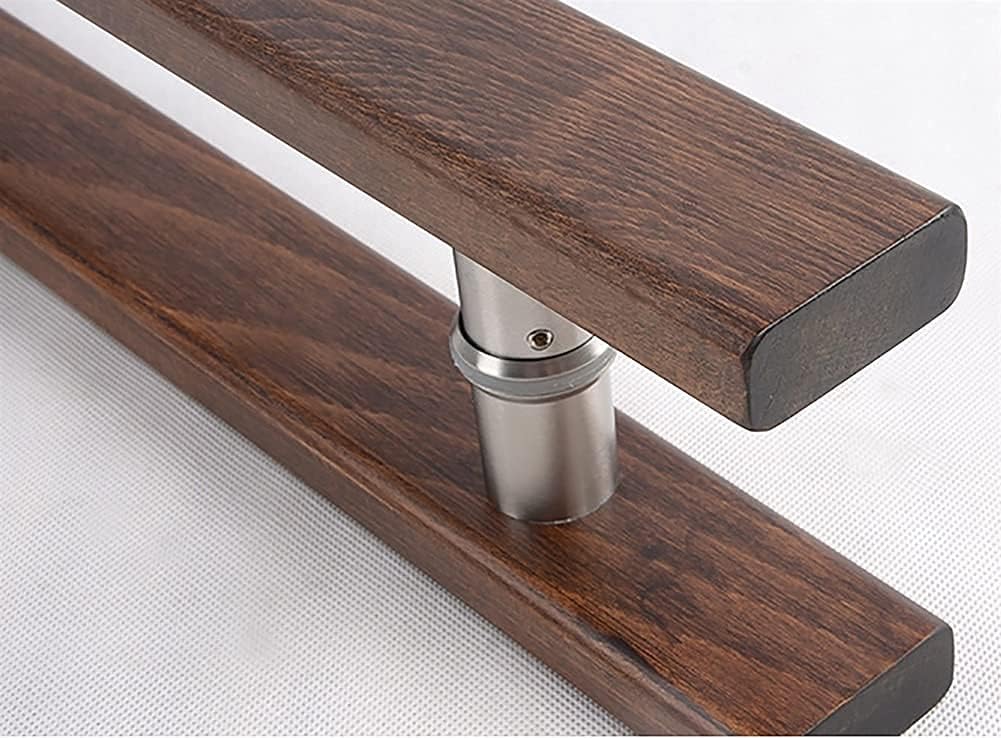 Modern & Contemporary Wooden Grip Double-Sided Ladder Style Push-Pull Solid Wood Door Handle for Wood, Steel, Aluminum and Glass Doors, Commercial Sliding Door Pulls/Length 60Cm | Hole Distanc