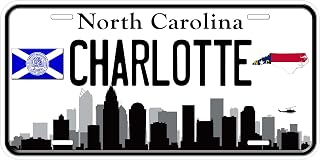 Charlotte NC Skyline Novelty Car Auto License Plate