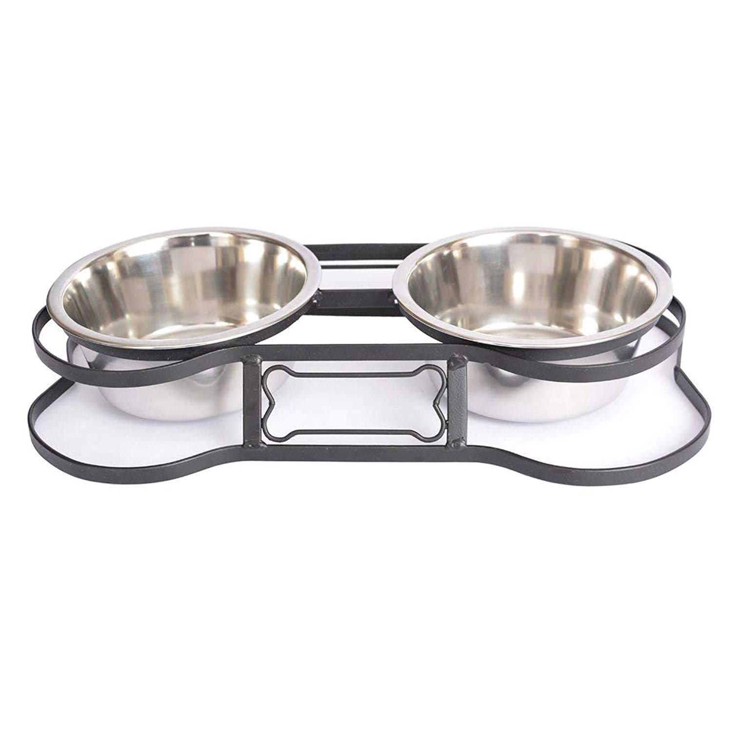 Pets Empire Wrought Dog Bowl | Iron Stand Dog Food Bowl | No-Slip Pet Feeder Stand | Dog Cat Feeding Station with 2 Stainless Steel Dog Bowls for Large Medium Dogs | 2x350ml (Medium) (B08DV8JLG7) Amazon Price History, Amazon Price Tracker