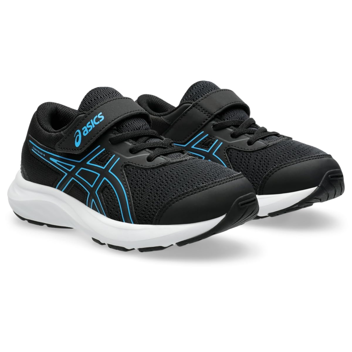Asics Kid's Contend 9 Pre-School Running Shoes, K12, Black/Digital Aqua