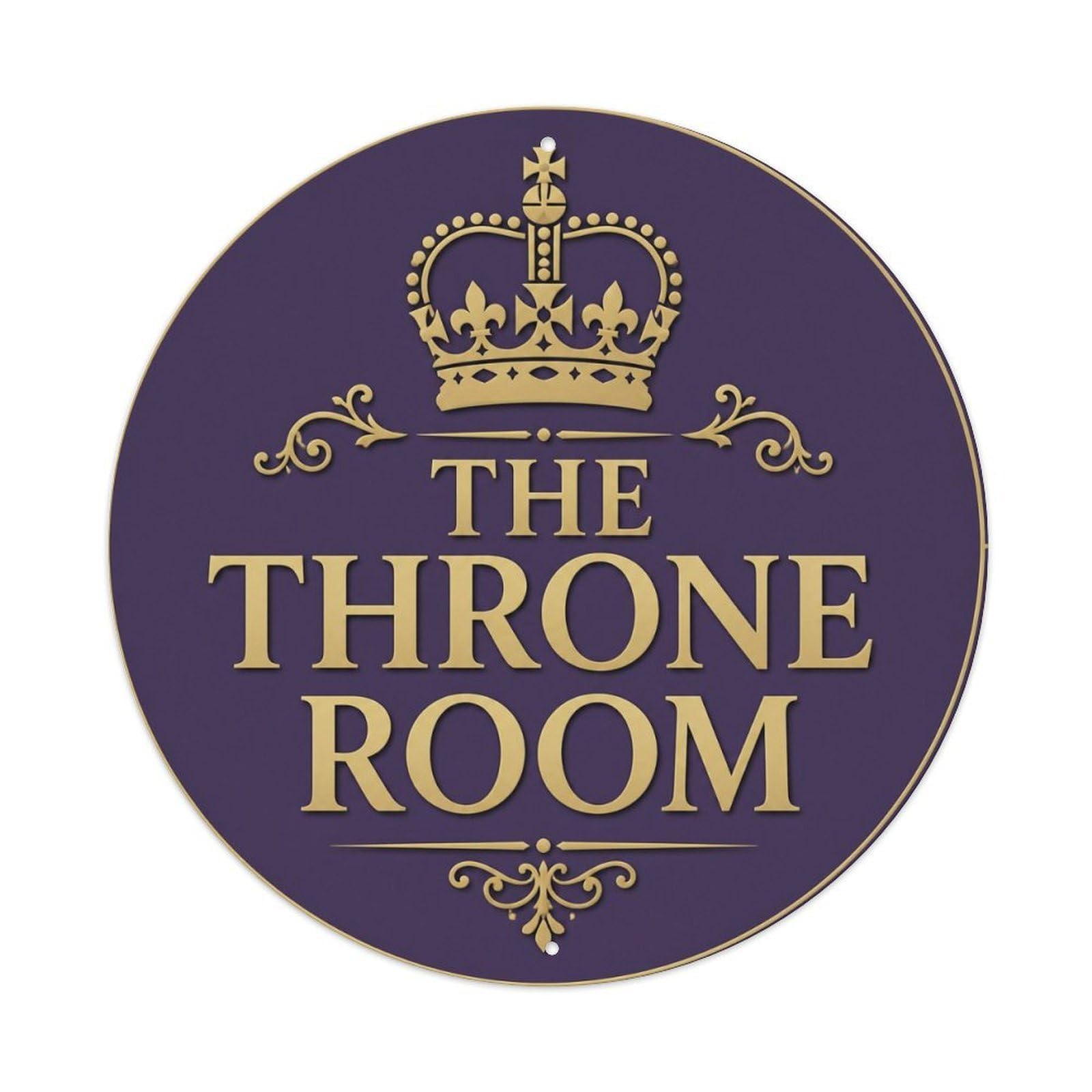 Olyhtr 8X8inch Classic Style Throne Room Social Satire British Screenprint Style Metal Tin Sign