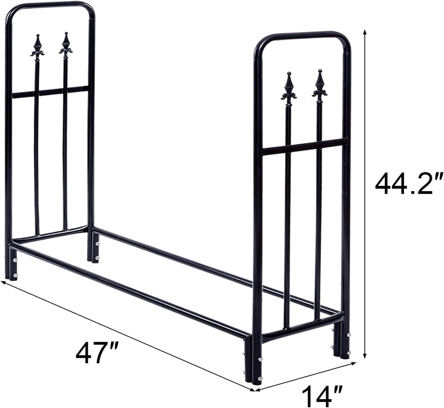 Outdoor Fireplace Firewood Rack Log Store Firewood Rack Log Store Rack Bracket Kit with Screws Firewood Holder Storage Holder Adjustable Fire Wood Rack Outdoor(