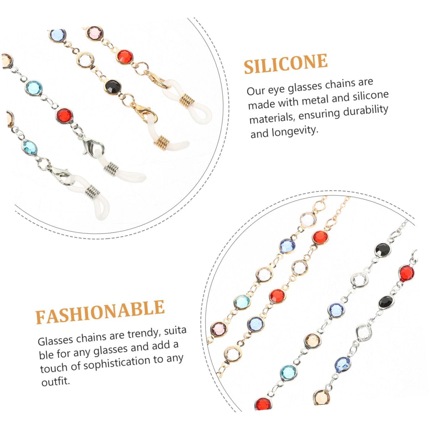 Healeved Corda Per Occhiali Catena Di Occhiali Da Sole Occhiali Da Sole Da Donna Catena Per Occhiali Accessori Collana Maschera Collana Di Occhiali Metallo
