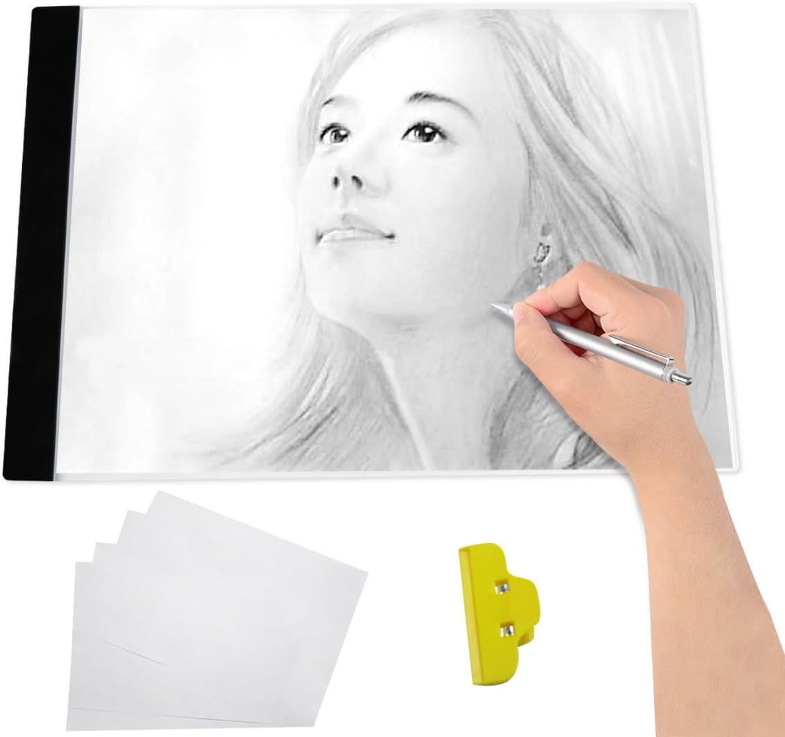 KIPTOP A4 Light Box Light Pad LED Anime Tattoo Track Pad Drawing Board Photo Tracing Table Lightbox (Style A)
