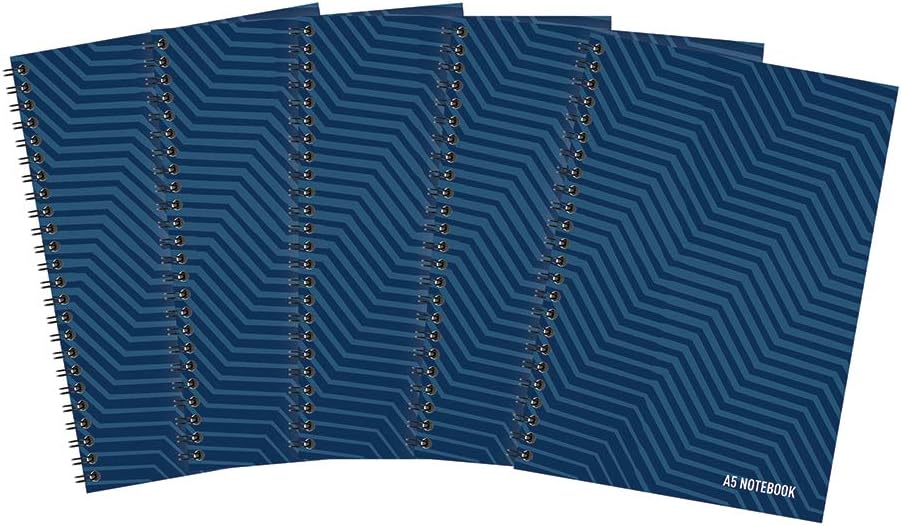SUMMIT A5 Notebook, Wirebound & Ruled, 100 page, 5 pack