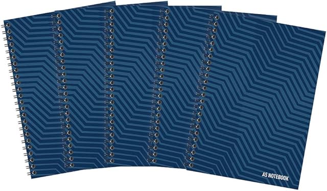 A5 Notebook by Summit, Wirebound & Ruled, 100 page, 5 pack