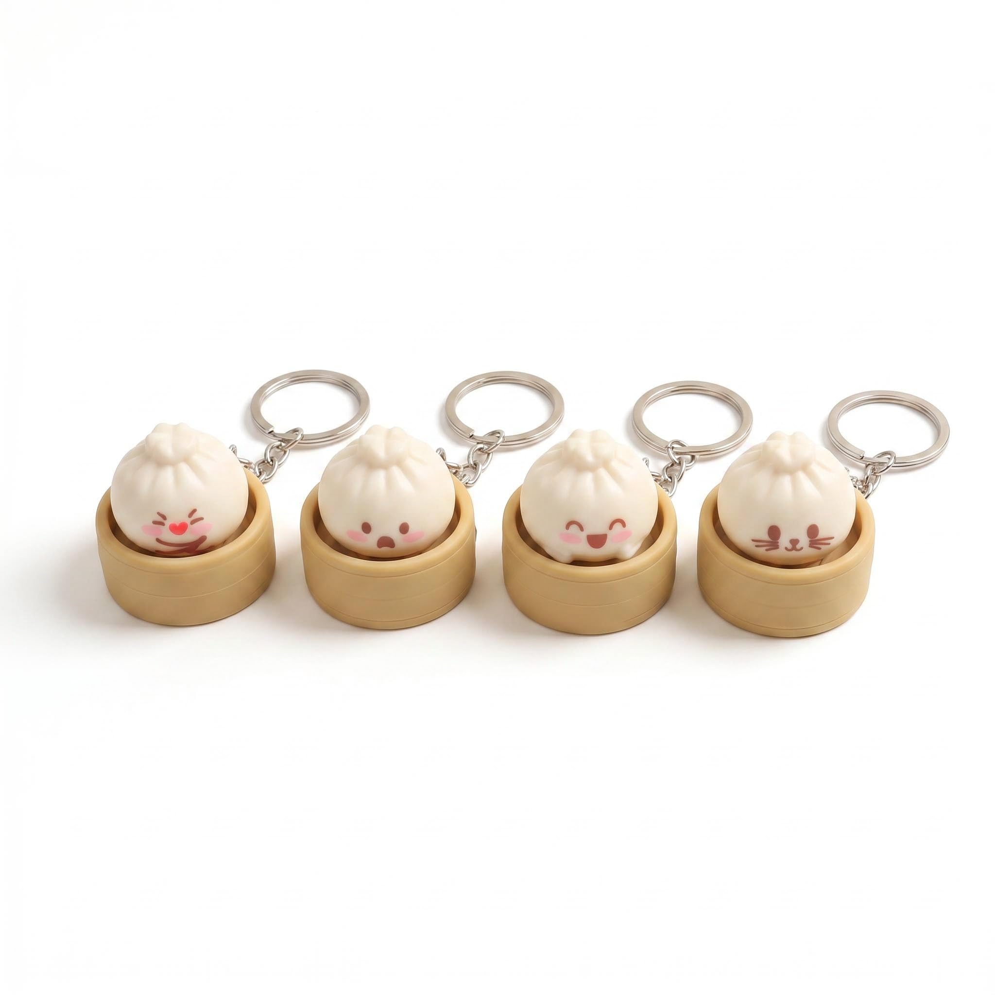 4PCS Mini Dumplings Keyboard Fidget Toy with Crisp Sound Fidget Clicker