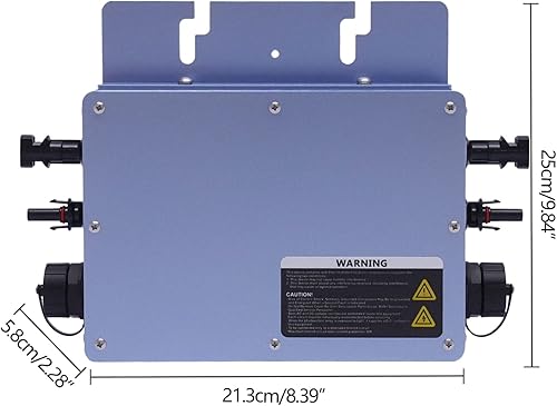 Miniatura 17 de Inversor solar, inversor de aleación de aluminio de 700 W, inversor de rejilla con pantalla LCD, kit de inversor solar para paneles solares de 30 V