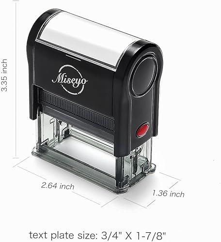 Miniatura 2 de Miseyo Sello de goma autoentintado para volver al remitente en esta dirección, tinta roja, tamaño grande