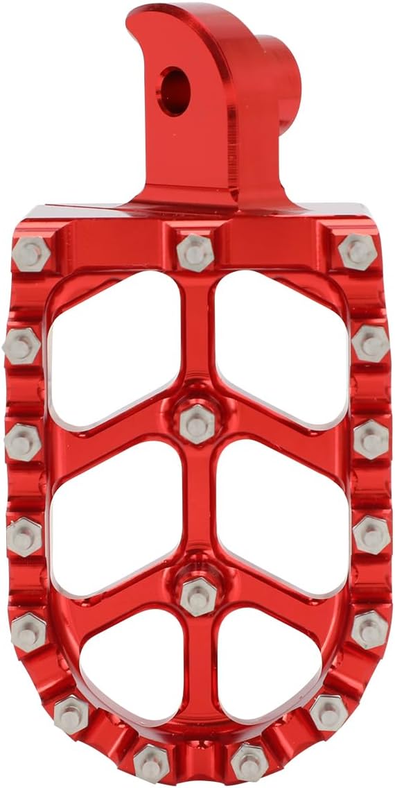 Funparts Mini Bike Foot Pegs Footrest Bracket Set MX Style CNC for CT200U CT200U-EX BT200X CT100U Trail 100cc 212cc 196cc Mini Bike Red