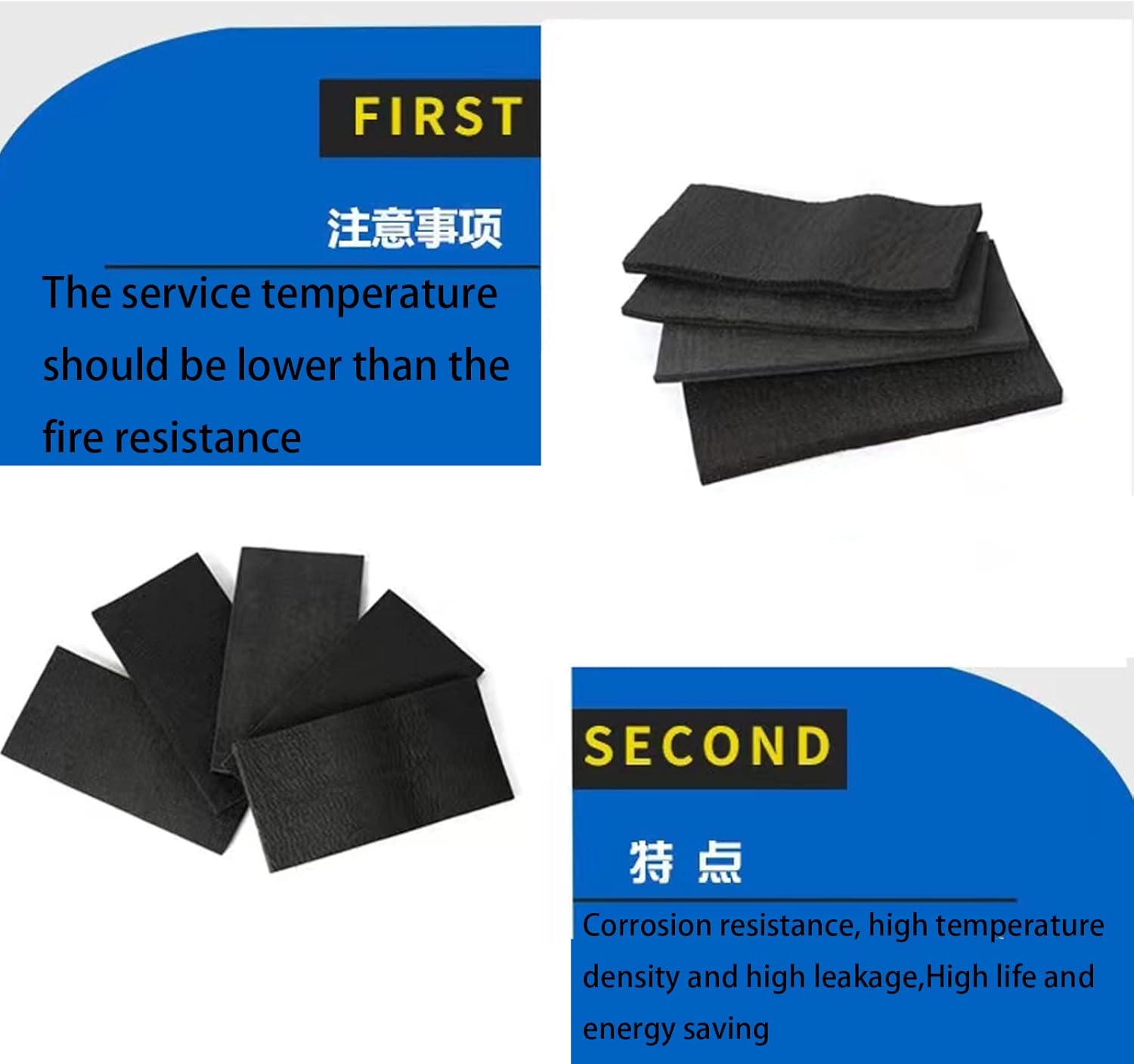 Carbon Felt Wick, Graphite Carbon Felt 5mm High Pure High Temp Carbon Felt Welding Blanket 11.8"X 48.5"for Welding High Temperature Protection