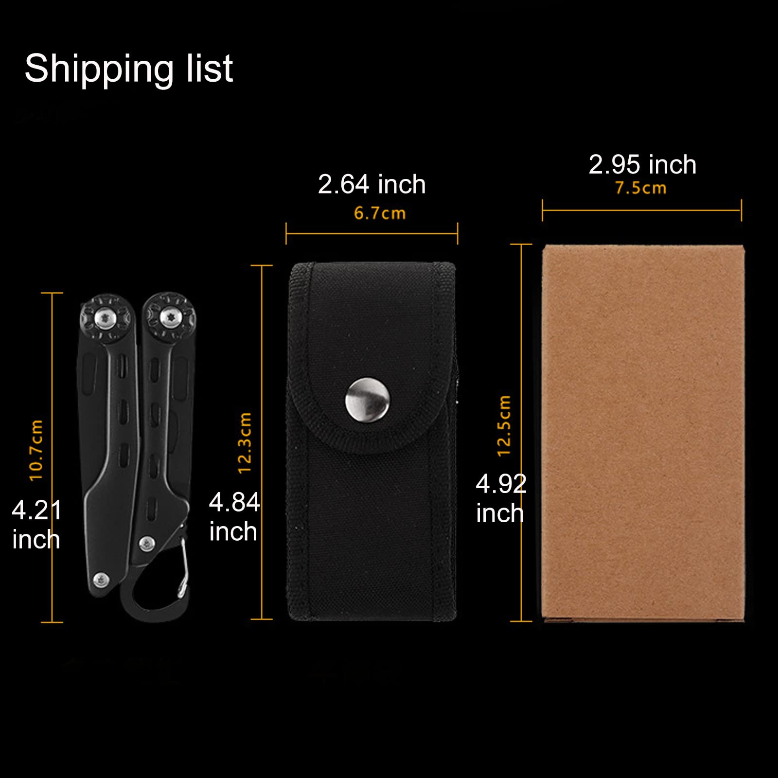 11 En 1 Multitools Multifonction Outil En Acier Inoxydable Couteau Pliant Pince Avec Sac En Tissu Oxford Pour Extérieur,Survie,Camping, Randonnée,Réparation Simple