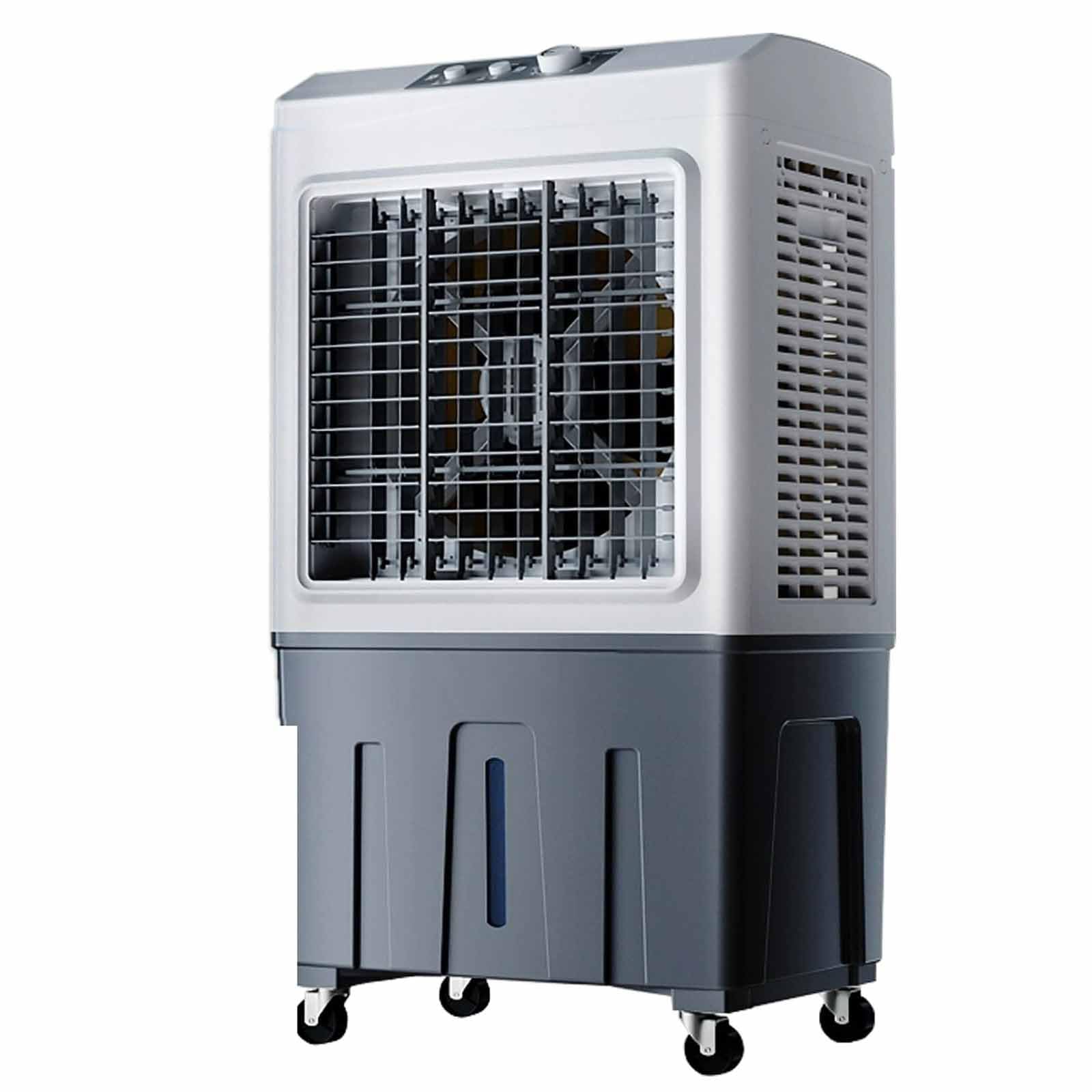 FHRKA 150W Evaporative Air Cooler Fan-with Universal Casters, 3-wind Speed Mobile Air Cooler, Low Noise-suitable for Homes