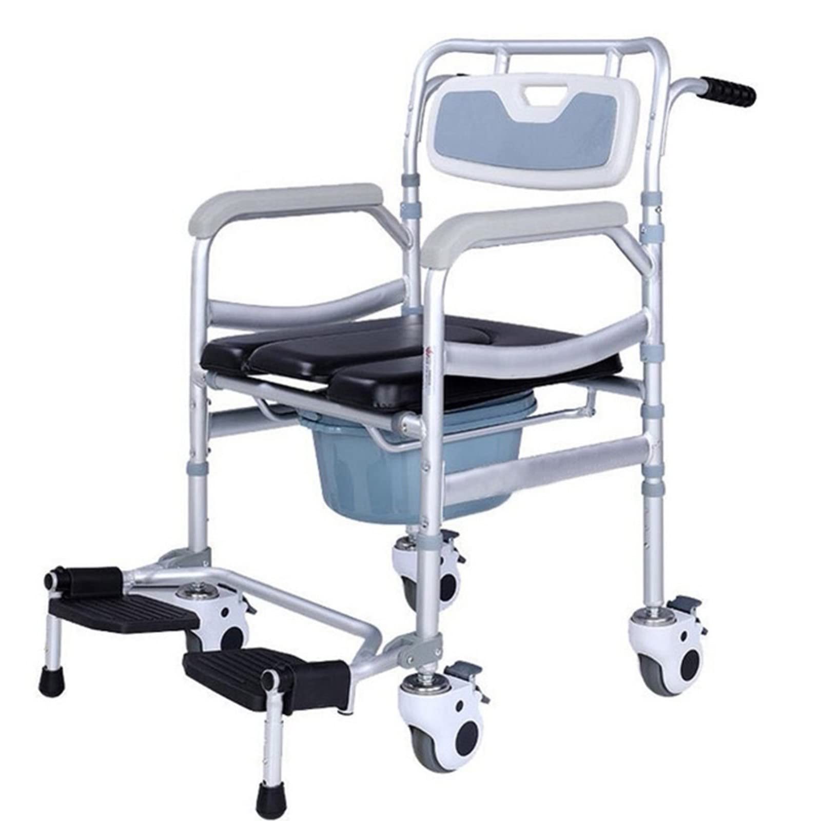 Buy Shower Commode Wheelchair, 4 in 1 Toilet Wheelchair Transport