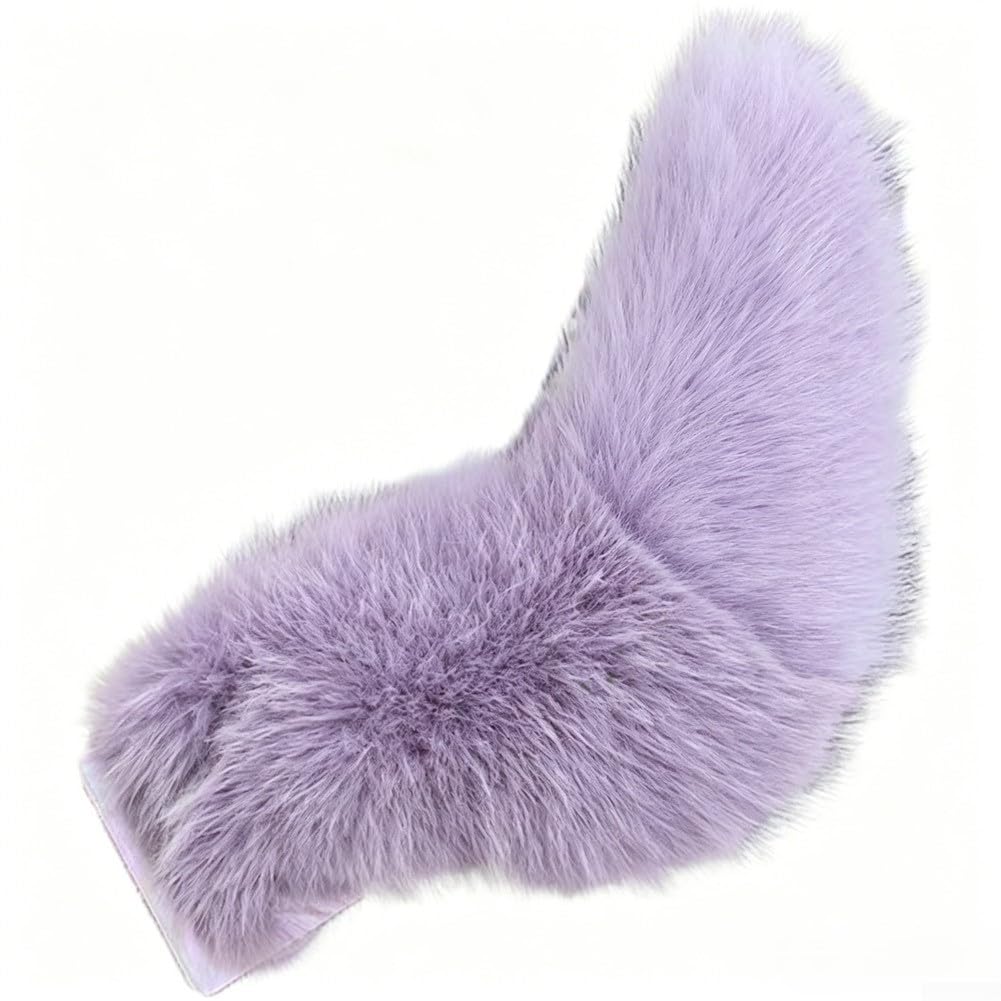 Cola de vagina eléctrica esponjosa morada: accesorio de decoración para motos y camiones
