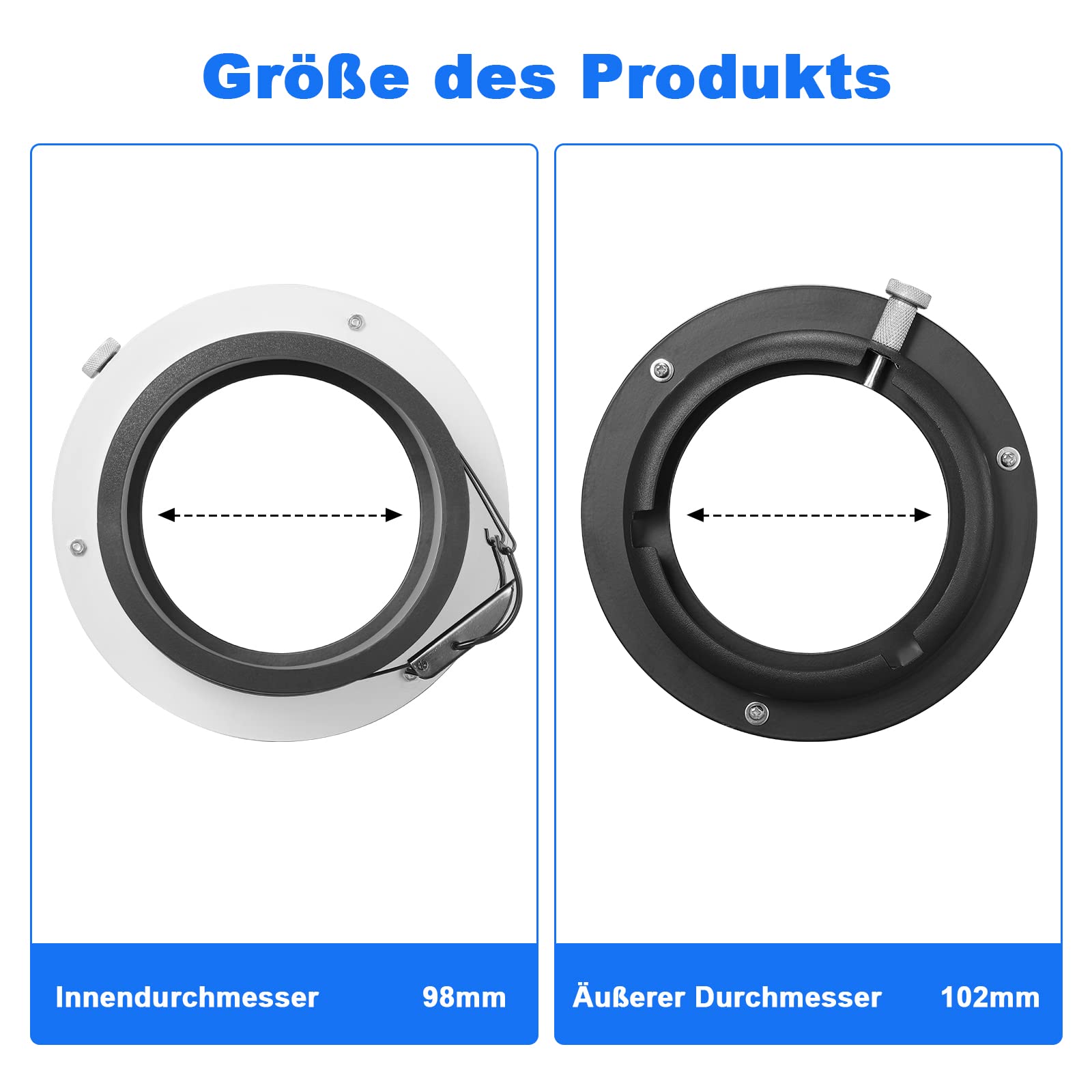 Soonpho Adaptateur Bague d'adaptation en Alliage d'aluminium Convertisseur d'adaptateur en Alliage pour Profoto Mount pour Bowens Mount lumière Continue Flash softbox lumière Photo Mono Light