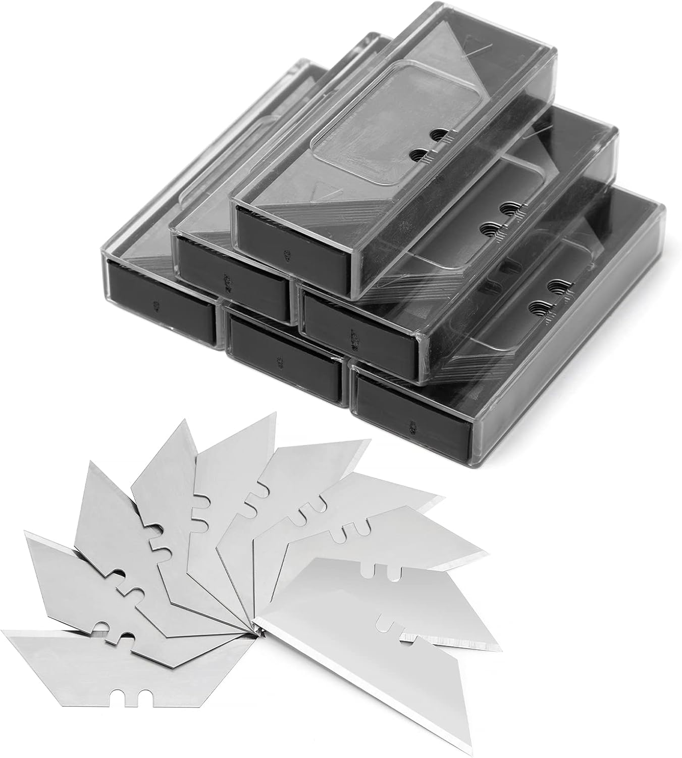 Utility Knife Blades 60 Pack, High Carbon Steel Standard