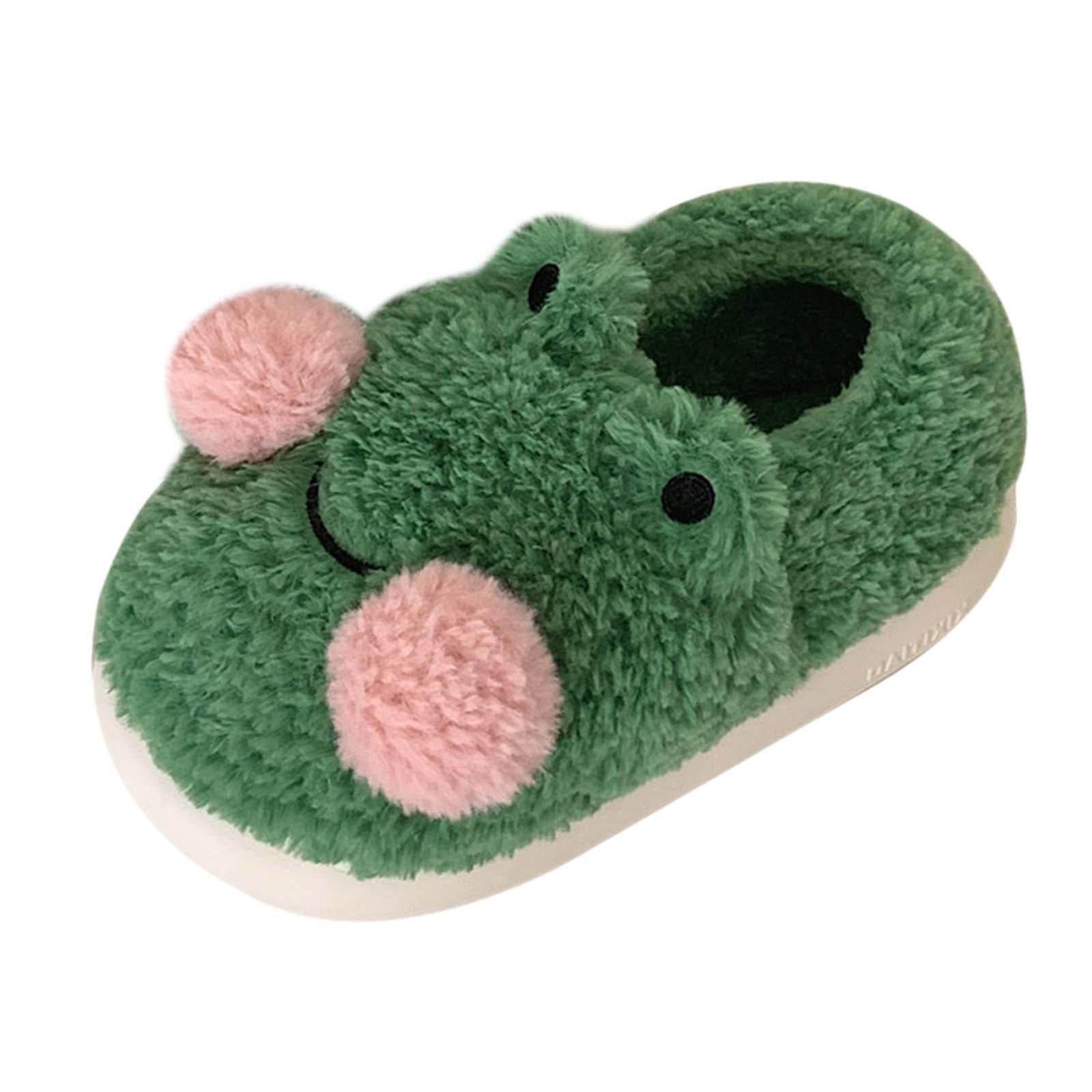 Cartoon Women Frog Shape Plush Slippers Non Slip for Home Farmhouse Girls 40-41|Clothing, Shoes & Accessories | Womens Shoes | Slippers-picture-40