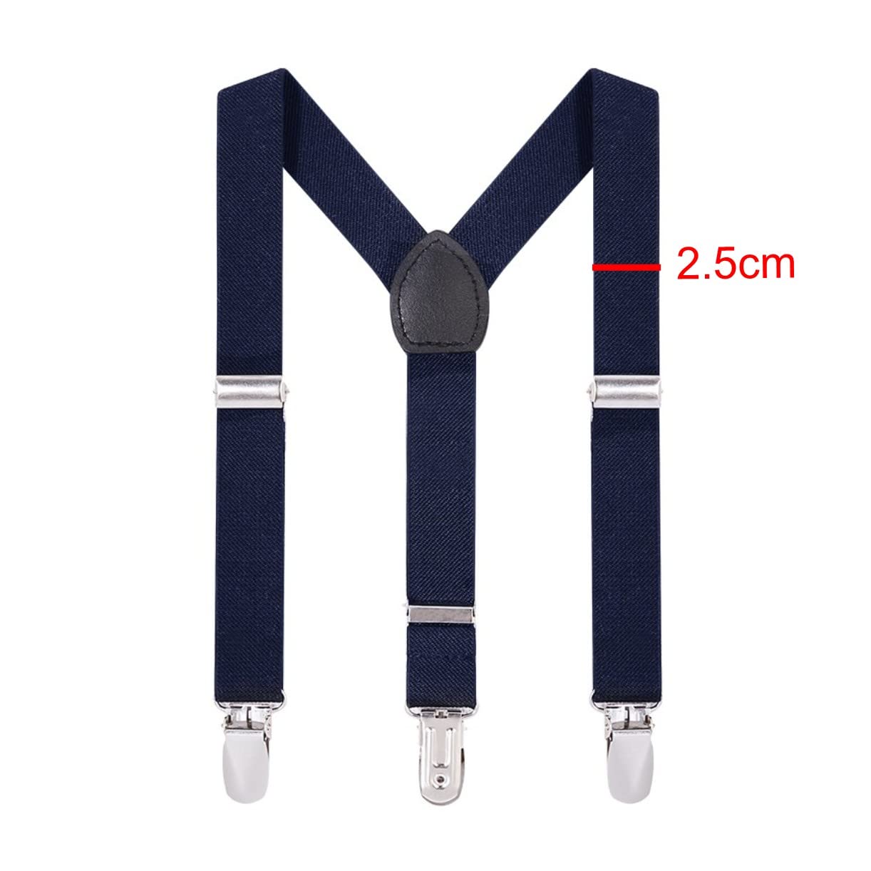 JZK 2x verstellbare Hosenträger für Kinder in Schwarz und Marineblau, geeignet für 2-6 Jahre, 90-130cm Körpergröße