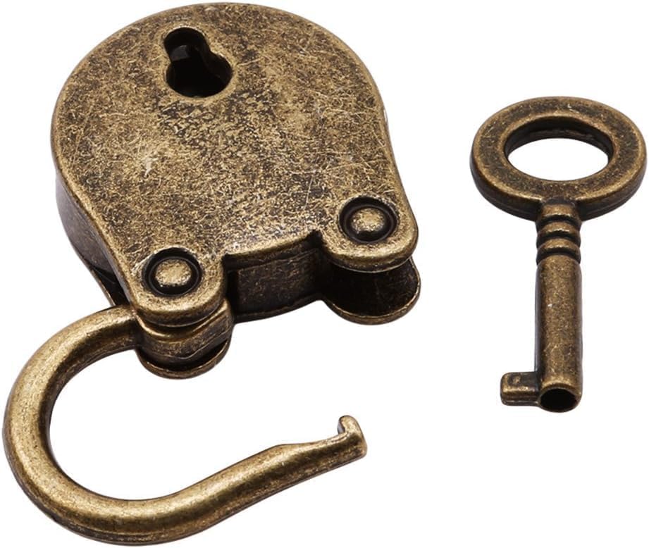 Image of 1Set Vintage Antique Style Mini Archaize Classic Padlocks Key Lock with Keys Keyed Padlocks, Padlocks and Hasps