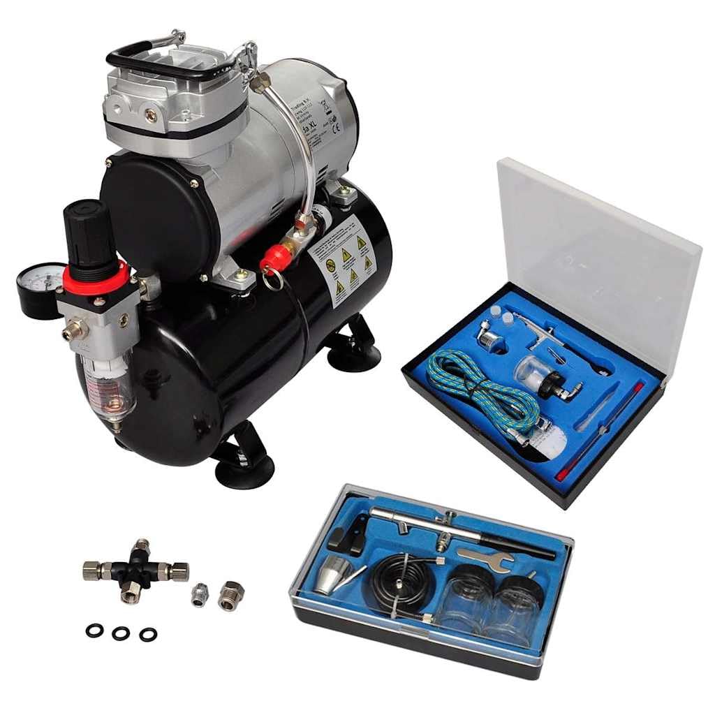 Profi Airbrush Komplett-Set mit 2 Pistolen,Kompressoren,140285