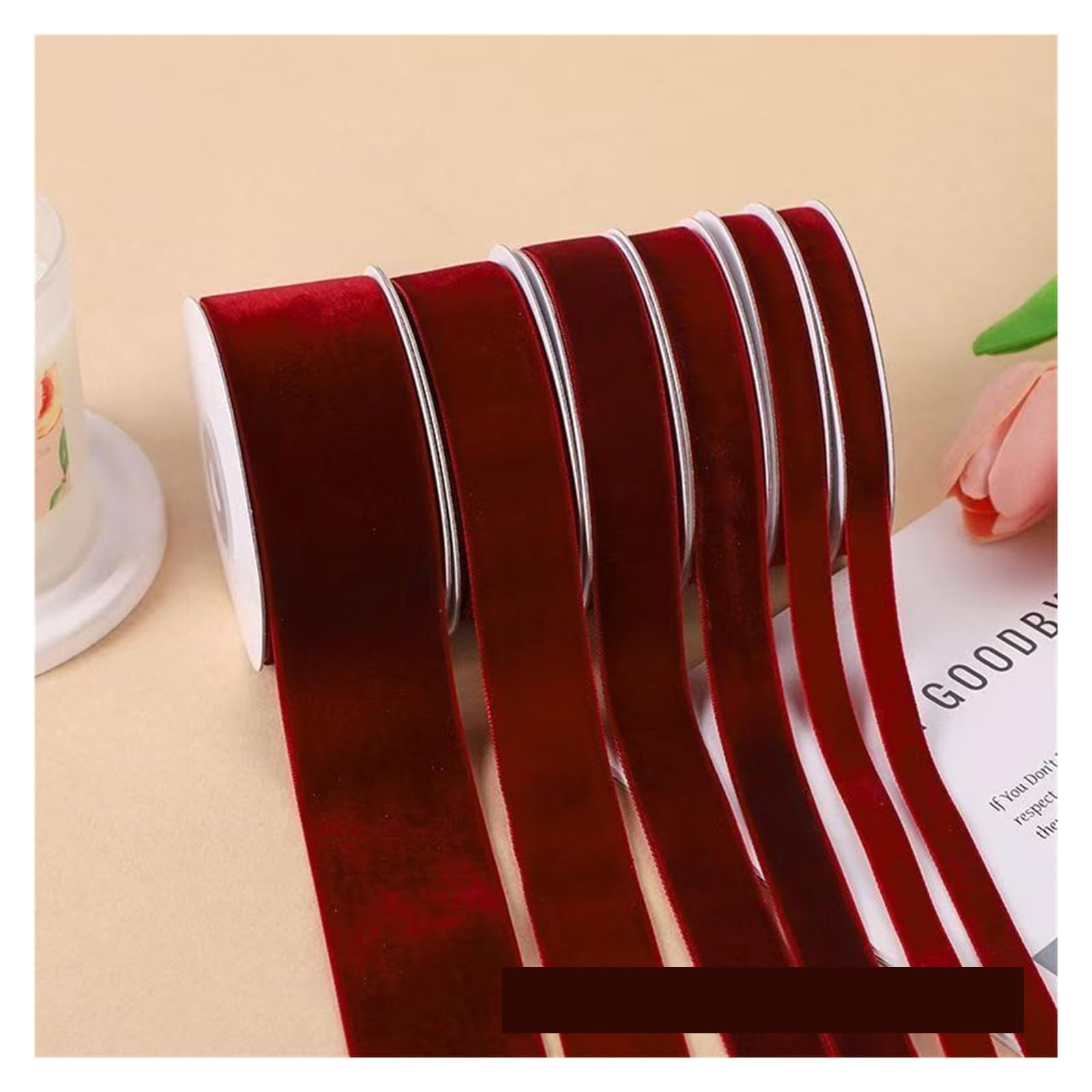 2 Stück Samt-Bordeaux-Band-Accessoires-Schleife Für Haushalt Wohnen | Accessoires Vielseitige Kleidung, Mützen, Schals, Bekleidungsbänder, Accessoires
