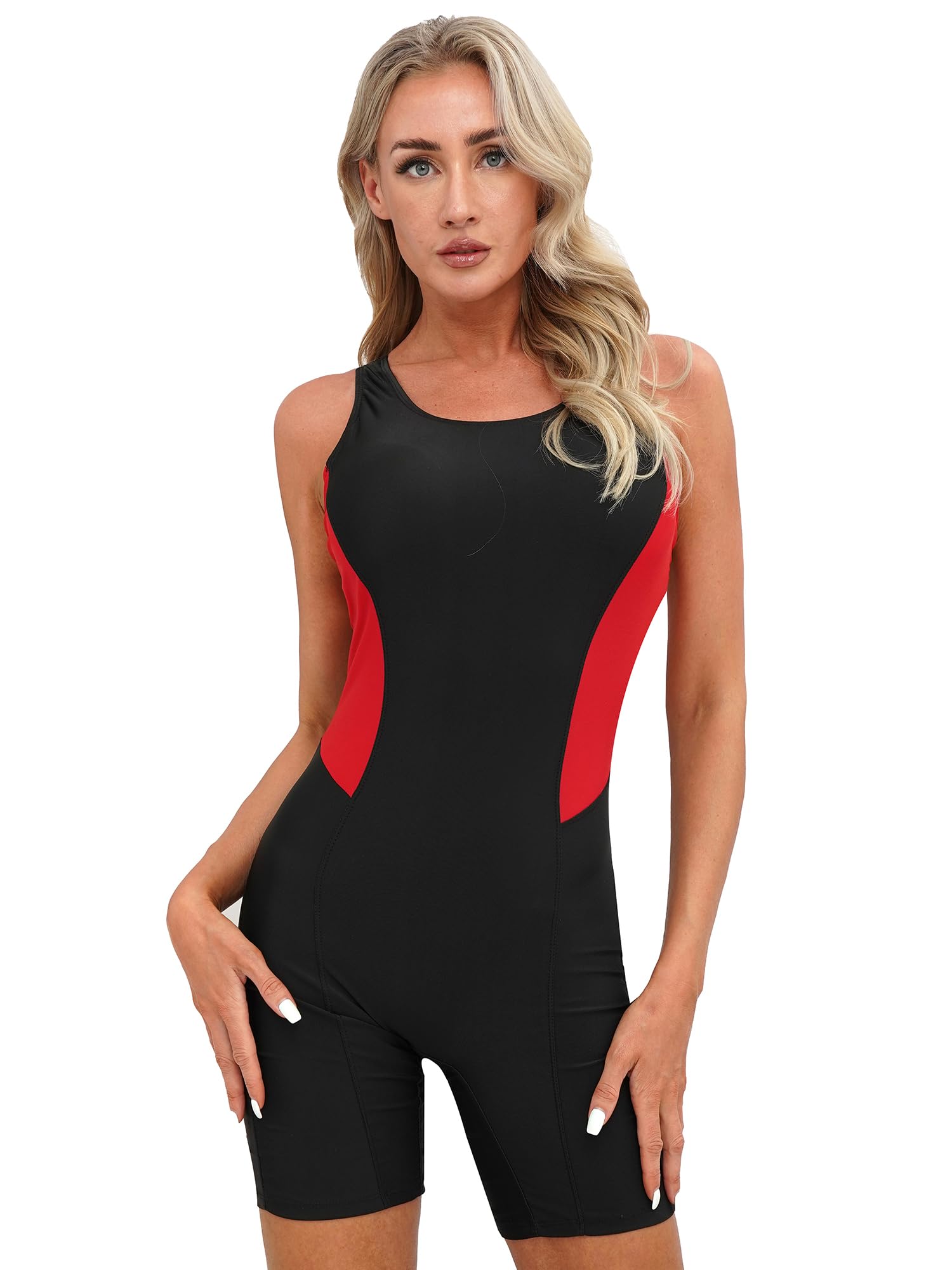 Maillot De Bain 1 Pièce Femme Taille Haute - Imprimé Coloré, Dos Nu | Chinlon/Spandex | Taille S-3XL