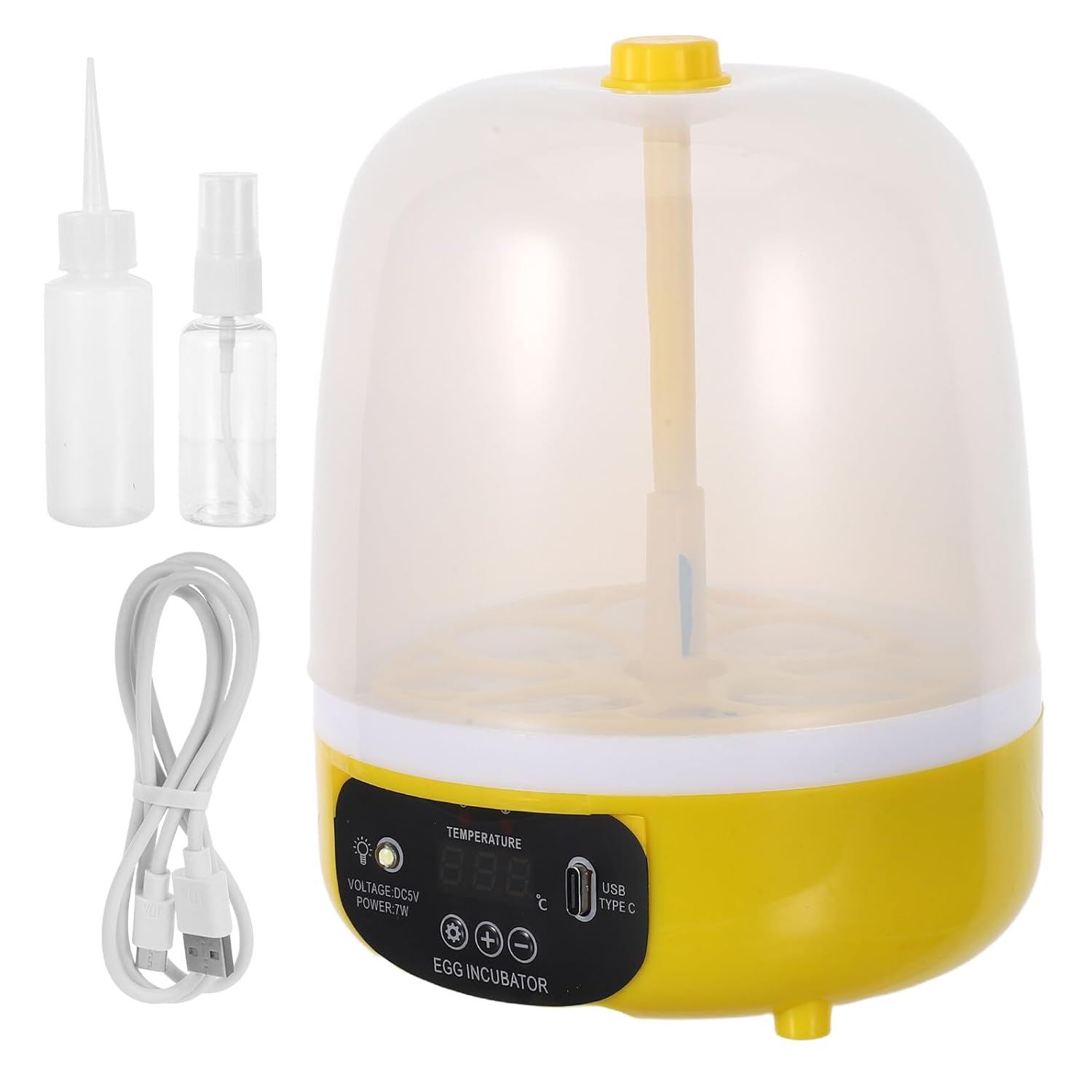 SUPVOX Smart Egg Incubator for Hatching Chicks and Duck Eggs, Small 4-Egg Indoor Incubator with USB Power, Automatic Turning and Temperature Control for Poultry Hatching