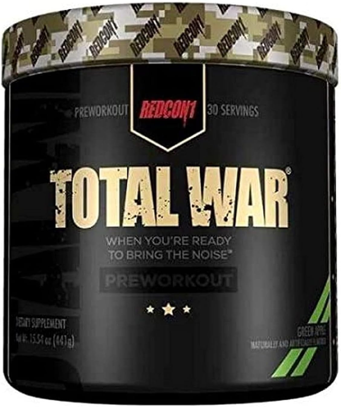 Redcon1 Total War - Pre Workout, 30 Servings (Green Apple)