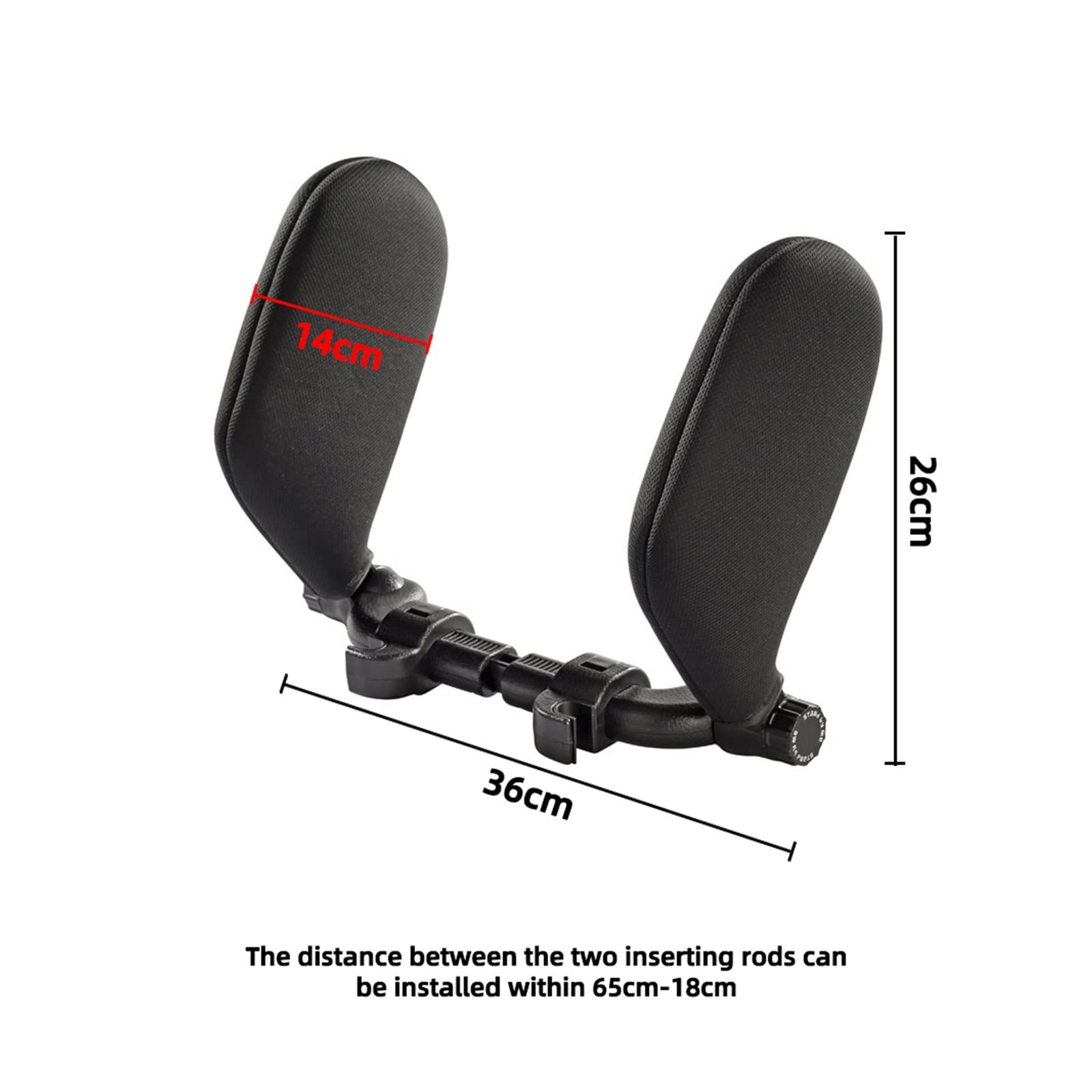SSIMOO Cojín for reposacabezas de Cuello de Coche, cojín de Espuma viscoelástica for Asiento de Coche, Soporte telescópico for Cabeza Lateral de sueño en Columna Cervical Compatible con Adultos (Colo