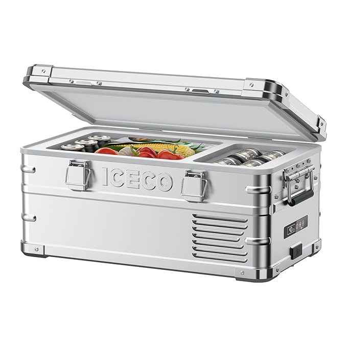 ICECO APL20 12 Volt Refrigerator, 21 Qts Aluminum Portable Freezer